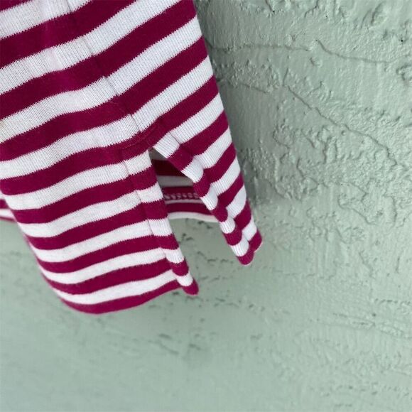 Lauren Ralph Lauren Women's XL Red & White Striped Knit Top 3/4 Sleeve - Picture 6 of 8